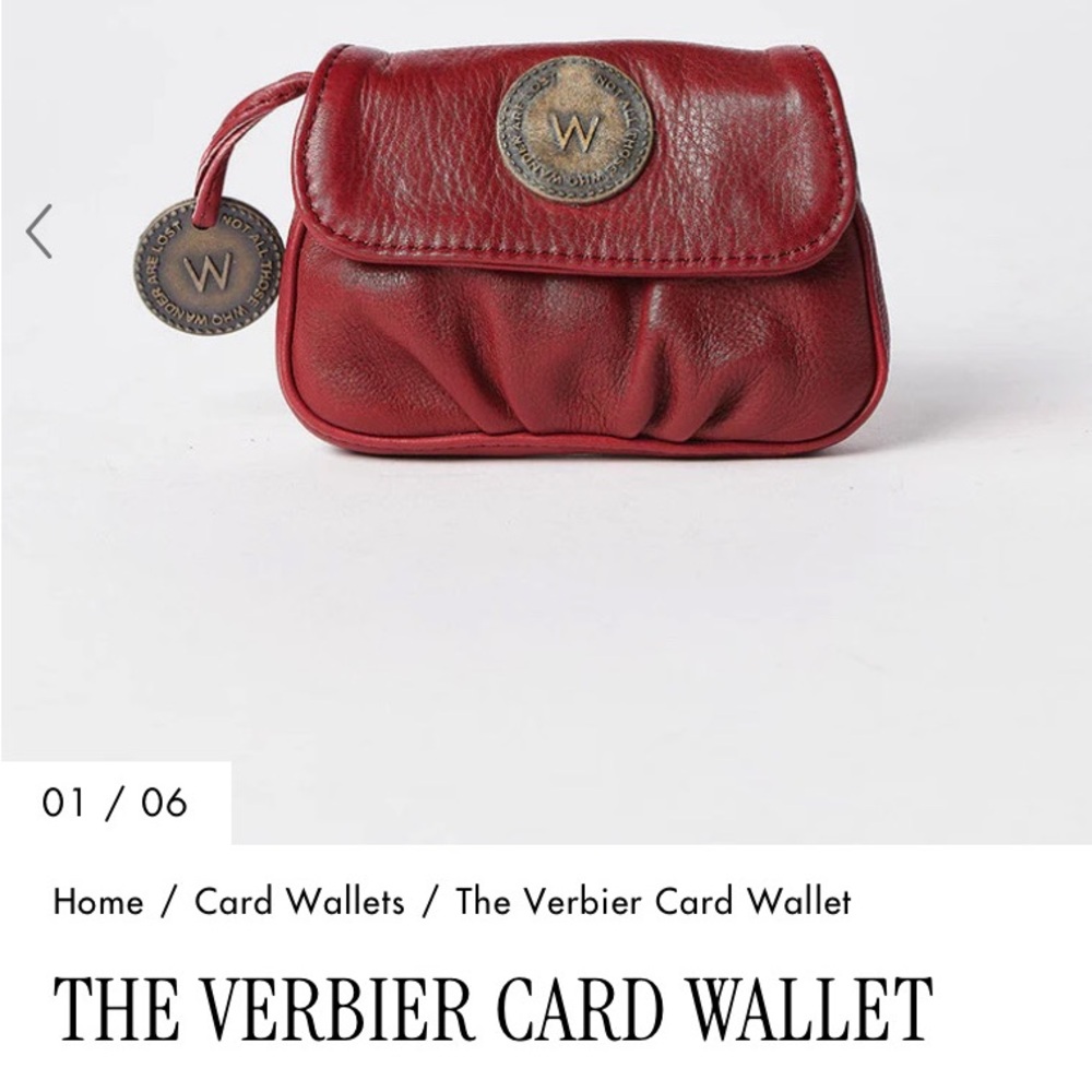 Red Leather Card Wallet